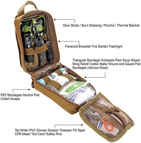 EVERLIT 250 Pieces Survival First Aid Kit IFAK EMT Molle Pouch Survival Kit Outd... - Image 3