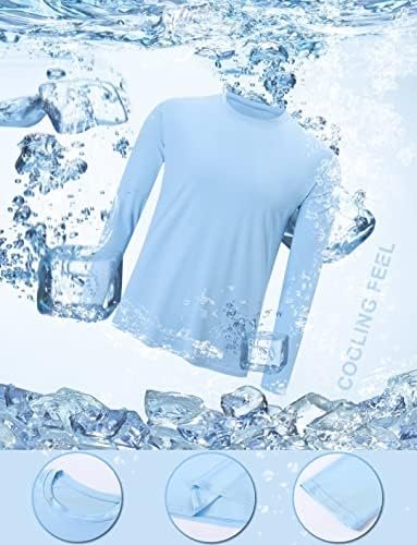 2 Pack Men's UPF 50+ Rash Guard Swim Surf Fishing Shirts, Long Sleeves UV Sun Pr... - Image 6