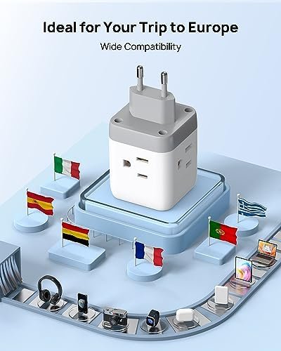 TROND European Travel Plug Adapter - International Power Adapter Converter for E... - Image 5