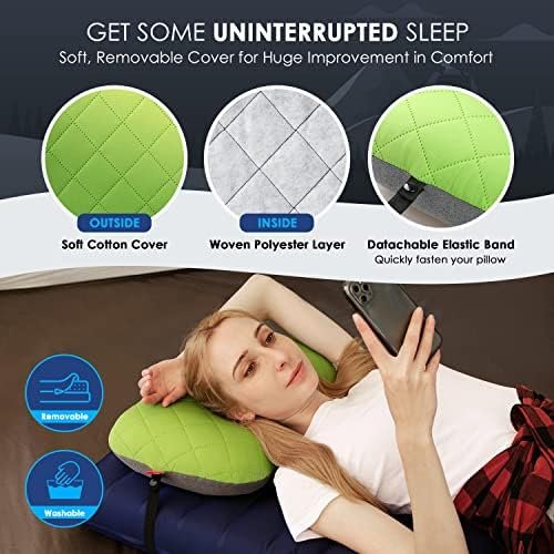 Hikenture Camping Pillow with Removable Cover - Ultralight Inflatable Pillow for... - Image 5