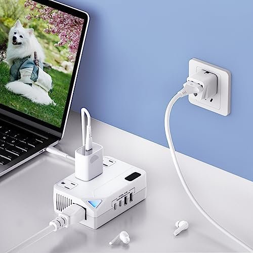 Universal 100V-220V Travel Converter,250W Voltage Converter with 2 USB and 2 USB... - Image 3