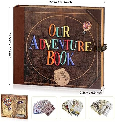 Our Adventure Book Travel Diary Photo Book,Scrapbook, Photo Album,Retro Style Tr... - Image 3