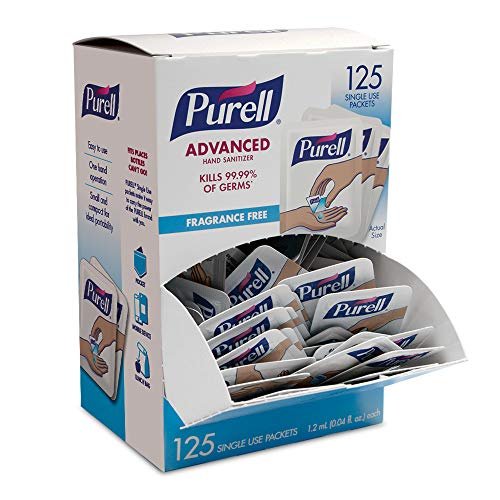 PURELL SINGLES Advanced Hand Sanitizer Gel, Fragrance Free, 125 Count Single-Use... - Image 2