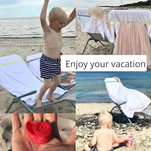 Towel Bands (6-Pack), Beach Pool & Cruise Chairs, Extra Durable, No Snapping, Cr... - Image 7