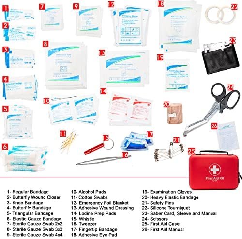 First Aid Kit 230 Piece, Waterproof, All Purpose Use Outdoor, Indoor, Car, Hikin... - Image 4