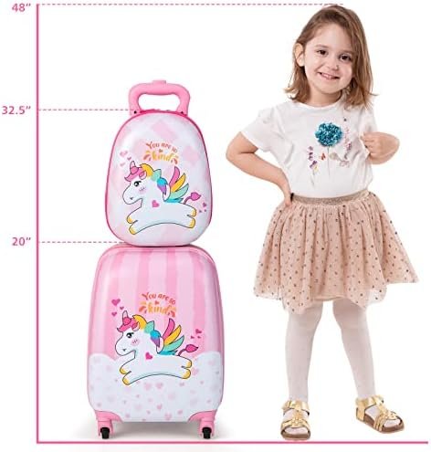 HONEY JOY 2 Pcs Kids Carry On Luggage - Image 9