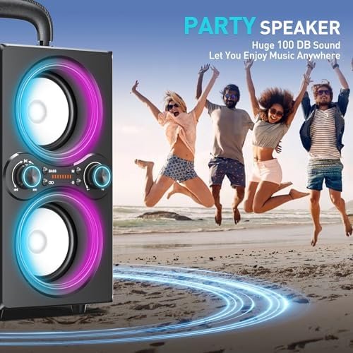 Bluetooth Speakers, 80W(Peak) Wireless TWS Portable Bluetooth Speaker, Beat-Driv... - Image 7