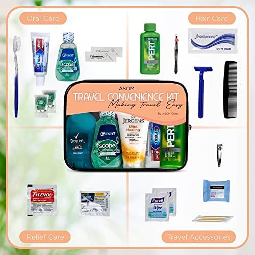 Asom Toiletry Travel Convenience Kit - Prefilled Personal Care Toiletries TSA Ap... - Image 5