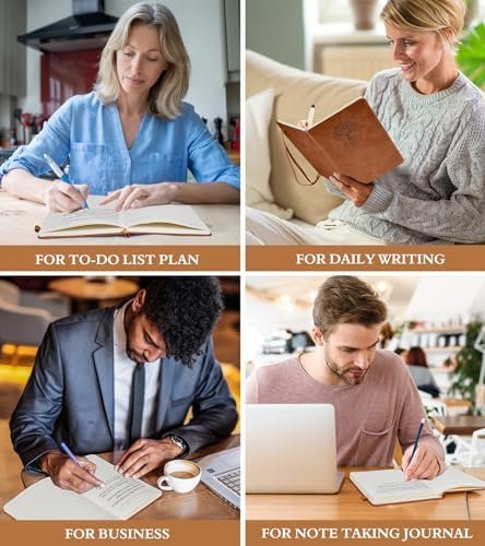 Lined Journal Notebook for Women and Men,Hardcover Leather Journaling Notebook f... - Image 8