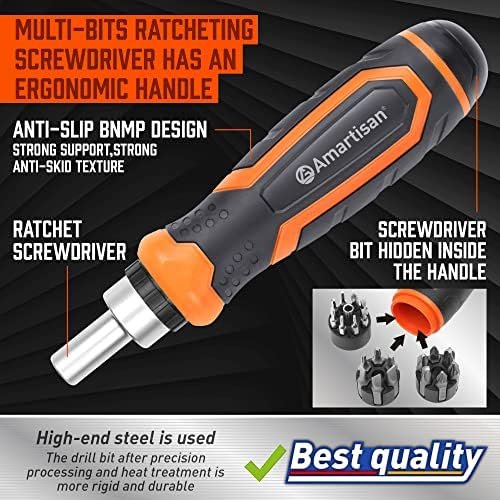 Amartisan 22 IN 1 Ratchet Screwdriver Set, Precision Multi-bit Ratchet Screw Dri... - Image 3