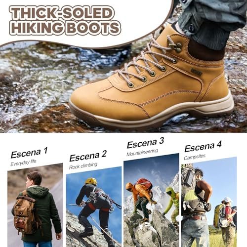 Hiking Boots Mens,Waterproof Lightweight Outdoor Hiking Shoes Trekking - Image 7