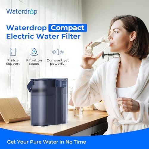 Waterdrop Compact Electric Water Filter Pitcher, Dispenser, 200-Gallon Water Fil... - Image 3