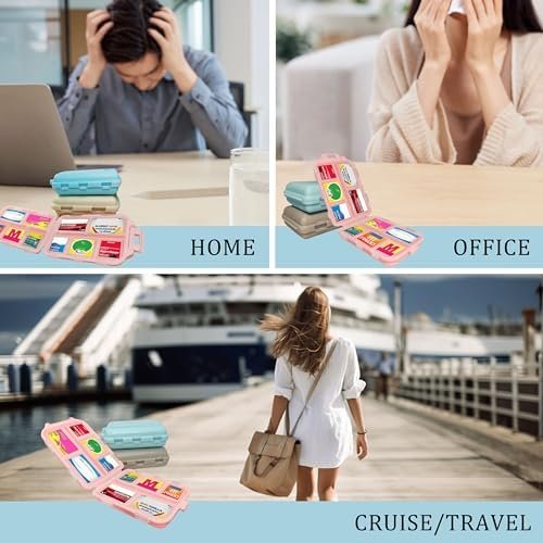 Pill Organizer with Medicine Labels 161 Labels Travel Daily Pill Container Mini ... - Image 6