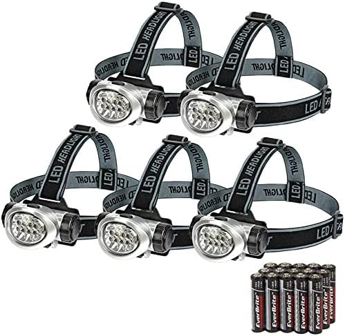 EverBrite 5-Pack LED Headlamp, 4 Lighting Modes, Pivoting Head with Adjustable H... - Image 2
