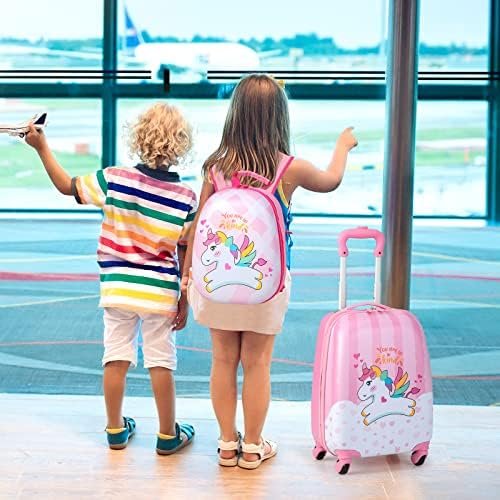 HONEY JOY 2 Pcs Kids Carry On Luggage - Image 3