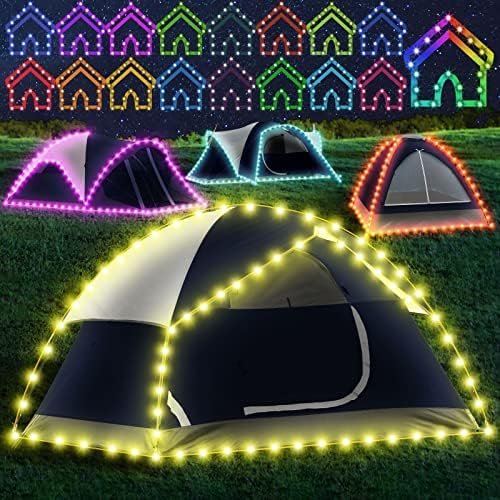 Camping Tent String Lights (40FT), 17 Colors 7 Flashing Modes LED Rope Lights Ba... - Image 2