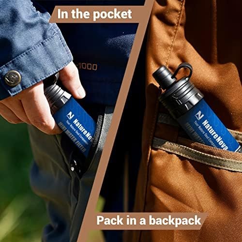 Mini Water Filter NatureNova Portable Emergency Water Filtration System Hiking C... - Image 6