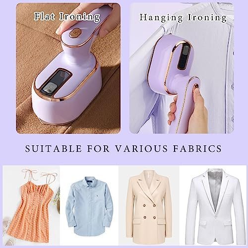 Travel Steamer Iron for Clothes Mini: handheld size portable fabric clothing ste... - Image 8