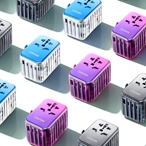 Zendure Universal Travel Adapter 65W PD Fast Charger 4 USB-C,1 USB-A, Internatio... - Image 8