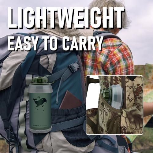 Collapsible Water Bottle 26oz BPA-Free Foldable Travel Water Bottle Leakproof Re... - Image 4