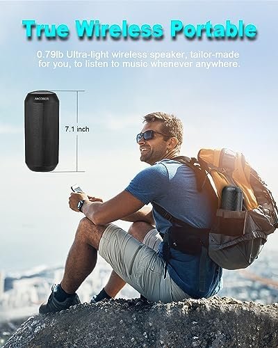 Bluetooth Speaker, Wireless Portable, HD Stereo Sound,with Cool Dynamic LED Ligh... - Image 6