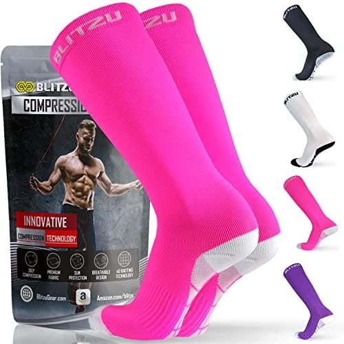 BLITZU Compression Socks For Women & Men Support Socks For Circulation, Compress... - Image 2