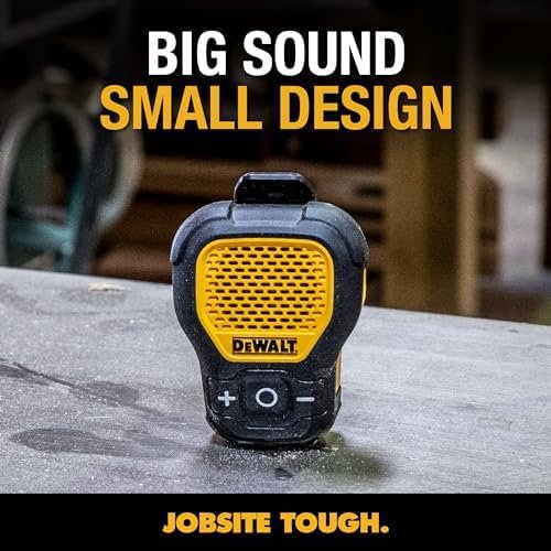 DEWALT Wearable Bluetooth Speaker (Updated Version), Clip-On Wireless Jobsite Pr... - Image 7