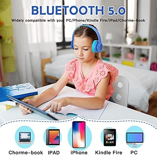 2023 Bluetcooth Kids Headphones Fit for Aged 3-21, Colorful LED Lights Comfort W... - Image 8