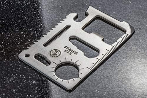 SE 11-Function Stainless Steel Survival Pocket Tool - Compact, Credit Card-Sized... - Image 3