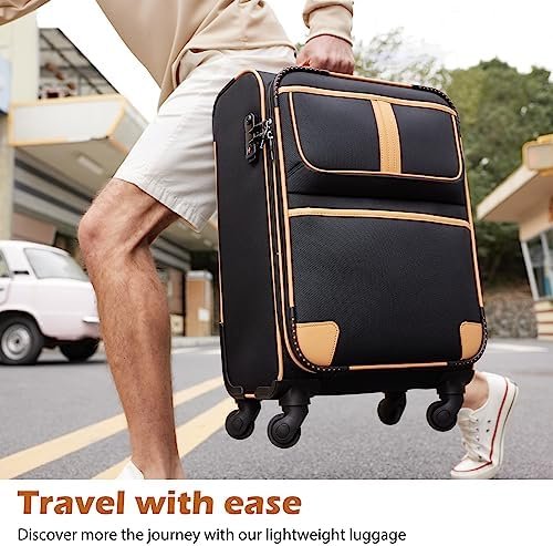 Coolife Luggage 4 Piece Set Suitcase Expandable TSA lock spinner softshell - Image 7