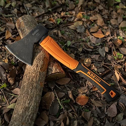 KSEIBI Wood Axe, Small Outdoor Camp Hatchet for Splitting and Kindling Wood, For... - Image 7