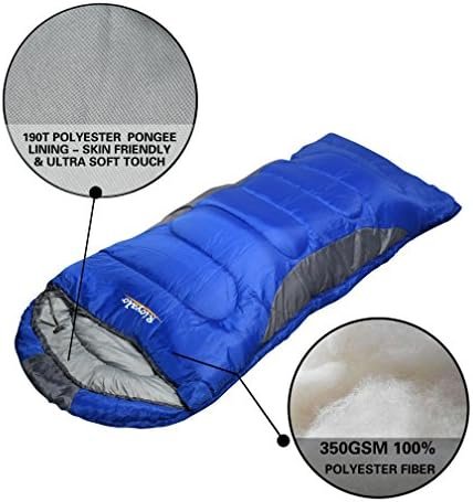 0 Degree Winter Sleeping Bags for Adults Camping (450GSM) - Temp Range (5F–32F) ... - Image 4