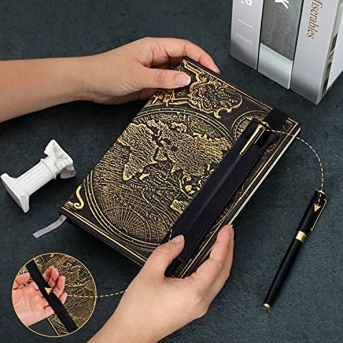 FEIDIAO Vintage Map Embossed Leather Notebook Travel Journal-Daily Notepad-Busin... - Image 7