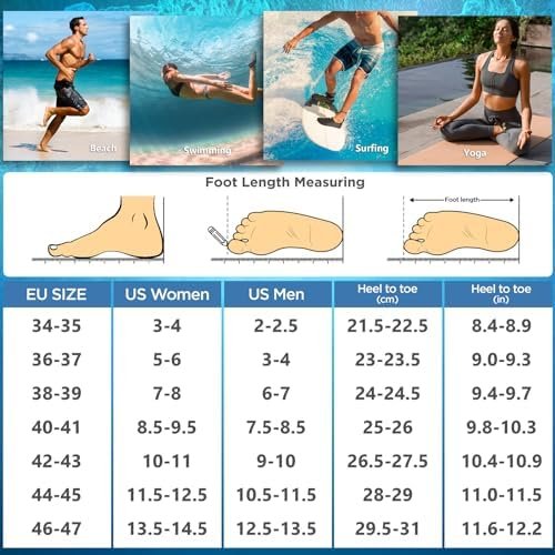 SIMARI Water Shoes for Women Men Swim Aqua Socks Beach Pool Essentials Barefoot ... - Image 7