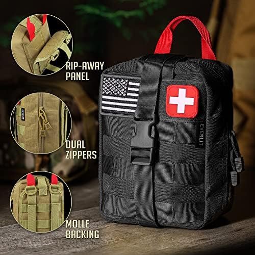 EVERLIT 250 Pieces Survival First Aid Kit IFAK EMT Molle Pouch Survival Kit Outd... - Image 5
