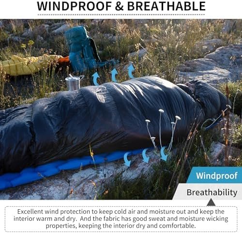 Naturehike Ultralight Down Cold Weather Sleeping Bag, 750/550FP Compact Sleeping... - Image 6