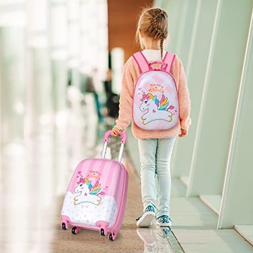 HONEY JOY 2 Pcs Kids Carry On Luggage - Image 10