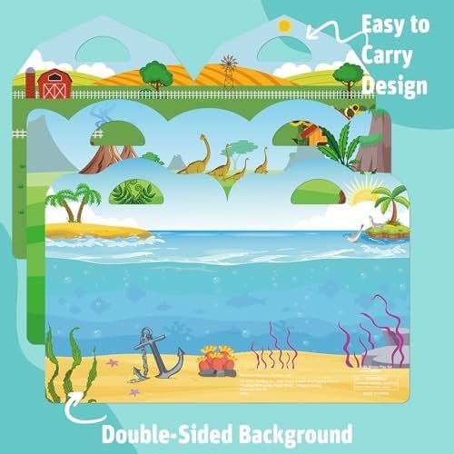 Sticker Books for Kids, 95+ Reusable Puffy Stickers, Farm, Dinosaur, Ocean Anima... - Image 4