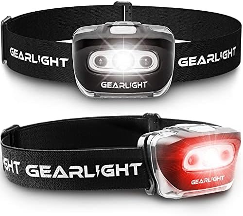 GearLight 2Pack LED Headlamp - Outdoor Camping Head Lamps with Adjustable Headba... - Image 2