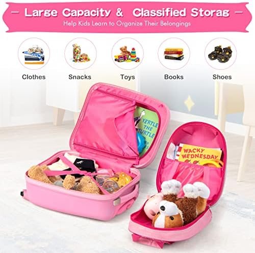 HONEY JOY 2 Pcs Kids Carry On Luggage - Image 6