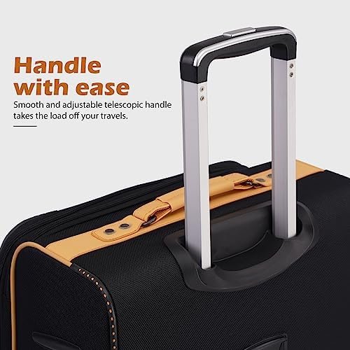 Coolife Luggage 4 Piece Set Suitcase Expandable TSA lock spinner softshell - Image 6