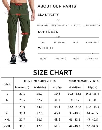 Libin Men's Lightweight Joggers Quick Dry Cargo Hiking Pants Track Running Worko... - Image 7