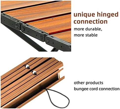 ROCK CLOUD Portable Camping Table Ultralight Aluminum Camp Table with Storage Ba... - Image 10