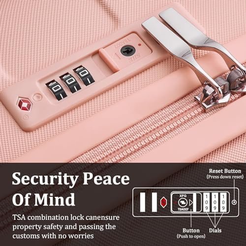 imiomo Carry on Luggage, 20 IN Carry-on Suitcase with Spinner Wheels, Hardside 3... - Image 3