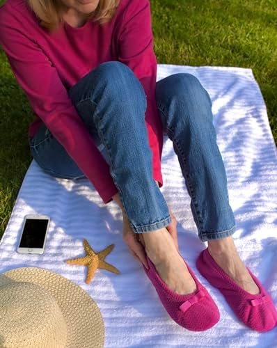 isotoner Women's Moisture Wicking and Suede Sole for Comfort Ballet Flat - Image 4