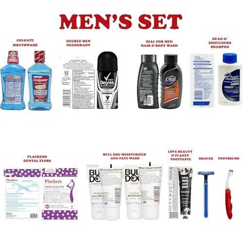 Mens Travel Toiletries Kit, Travel Bag of Hygiene Essentials for Bath, Shaving a... - Image 5