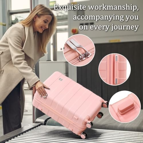 imiomo Carry on Luggage, 20 IN Carry-on Suitcase with Spinner Wheels, Hardside 3... - Image 7