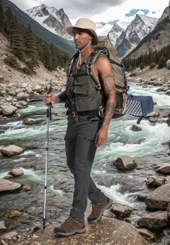 Men's Lightweight Hiking Cargo Work Pants Quick Dry Water Resistant Fishing Trav... - Image 9