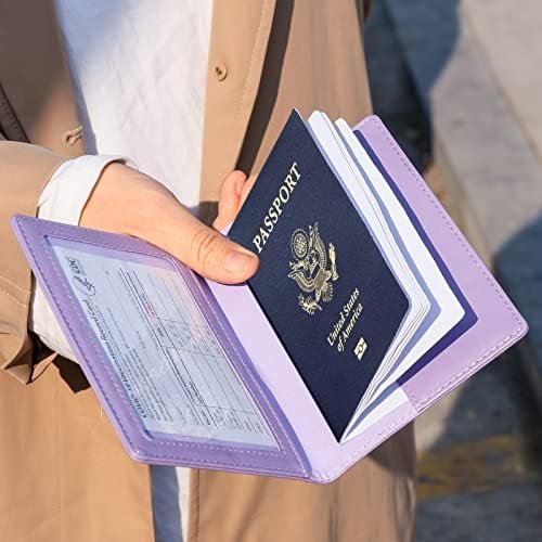 TIGARI Passport Holder for Travel, Slim Passport Cover for Women Men, Leather Pa... - Image 5
