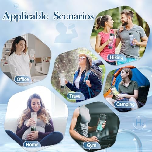 Hydrogen Water Bottle 13.5 OZ (400ml) Portable Hydrogen Water Ionizer Machine wi... - Image 7